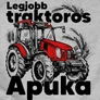 Traktoros apuka férfi póló (B_Szürke)