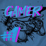 Kép 2/5 - Gamer férfi póló (B_Farmerkék)