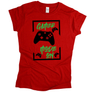 Kép 4/7 - Gamer Mode On (XBOX gamer) női póló (Piros)