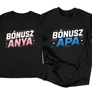 Bónusz család páros póló (Fekete)