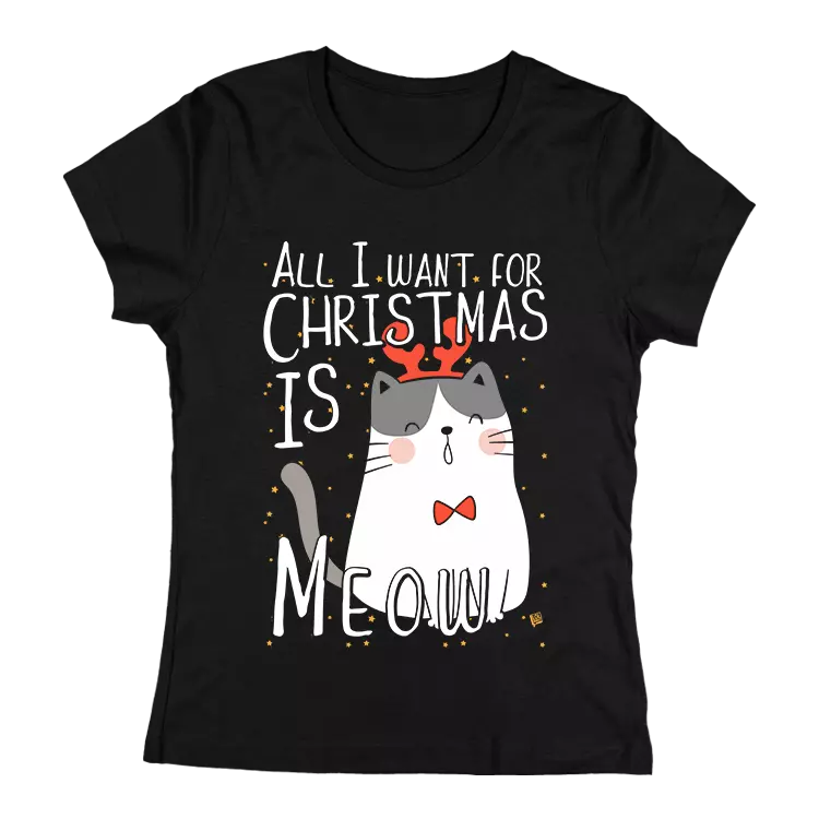 Christmas is meow női póló