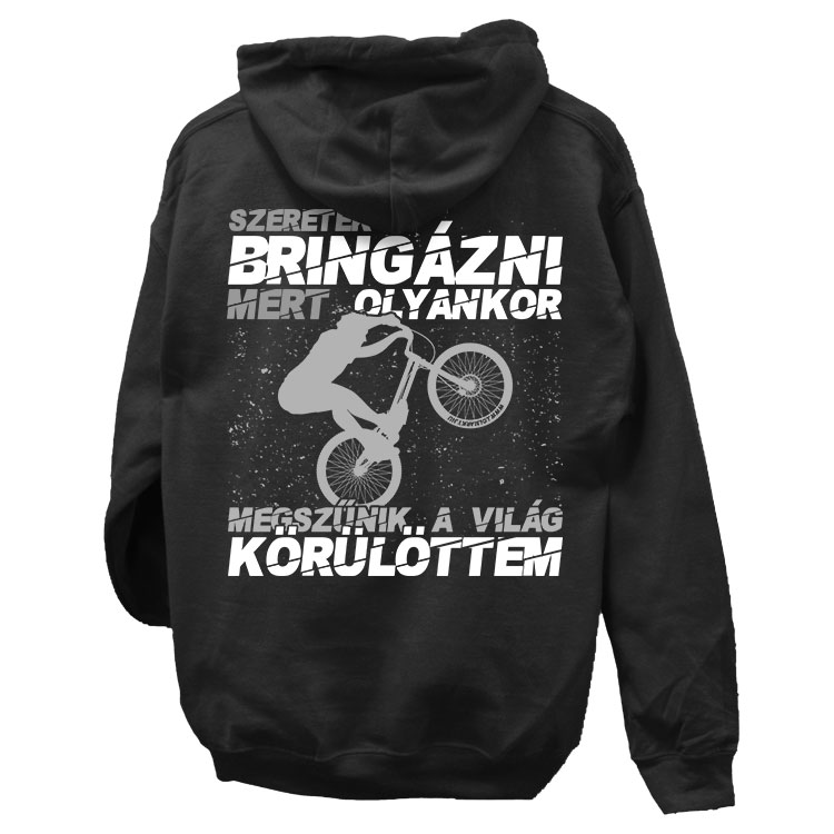 Szeretek bringázni - Trial bike kapucnis pulóver