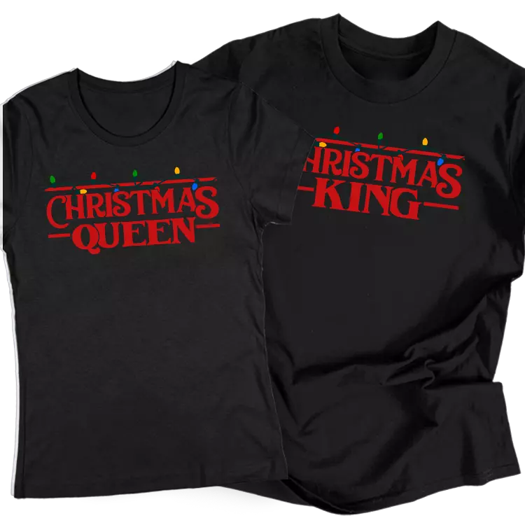 Christmas King/Queen karácsonyi páros póló szett