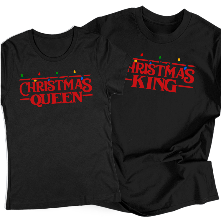 Christmas King/Queen karácsonyi páros póló szett