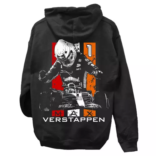 Max Verstappen kapucnis pulóver (hátán nyomott)