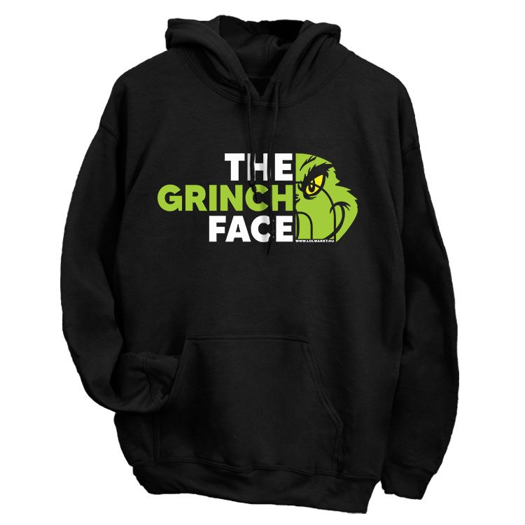 The grinch face kapucnis pulóver (elől nyomott)