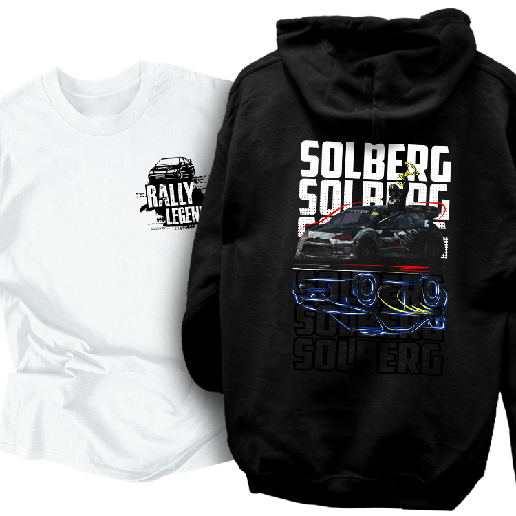 Solberg kapucnis pulcsi és Rally Legend póló szett