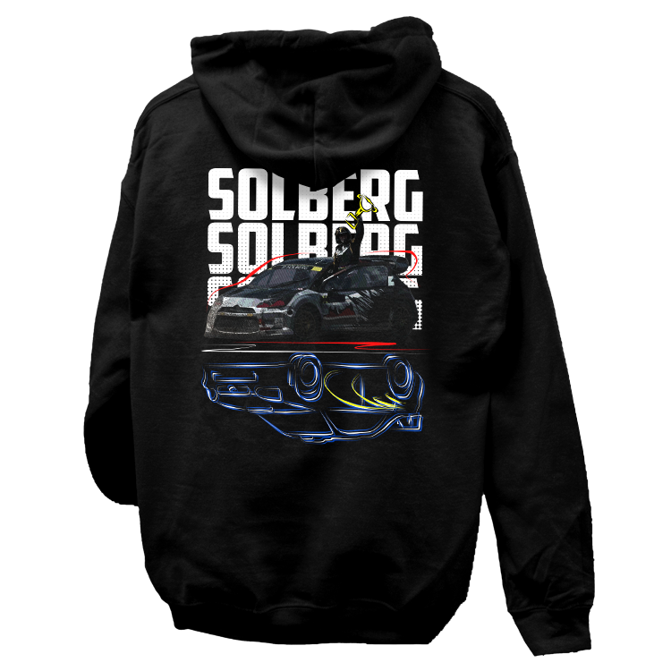 Solberg kapucnis pulóver (hátán nyomott)