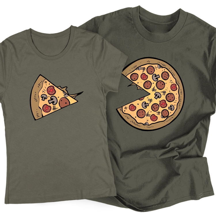 Pizza Love (színes verzió) páros póló szett