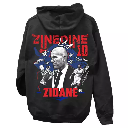 Zinedine Zidane tribute kapucnis pulóver (hátán nyomott)