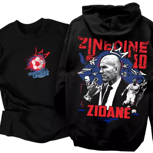 Zinedine Zidane tribute kapucnis pulcsi és póló szett
