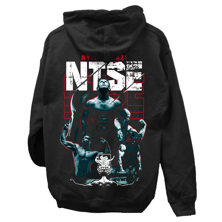NTSE designer férfi kapucnis pulóver (hátán nyomott)