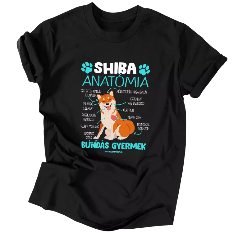 Shiba anatómia férfi póló