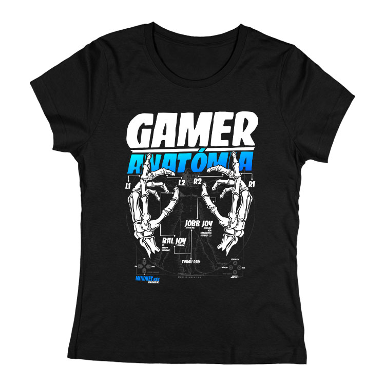 Gamer Anatómia (PS) női póló