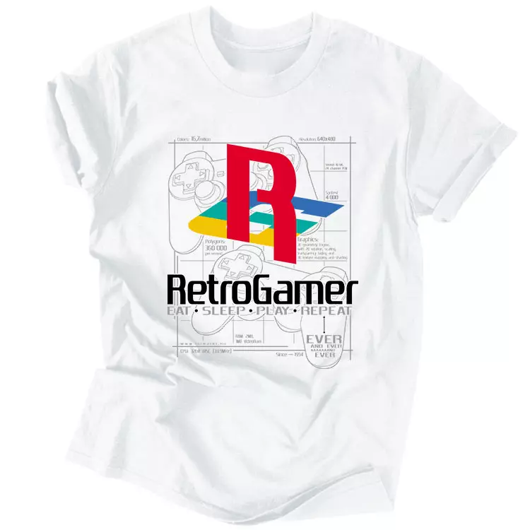RetroGamer (PS) férfi póló