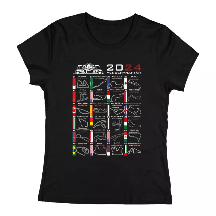 Forma 1 versenynaptár 2024 Női póló