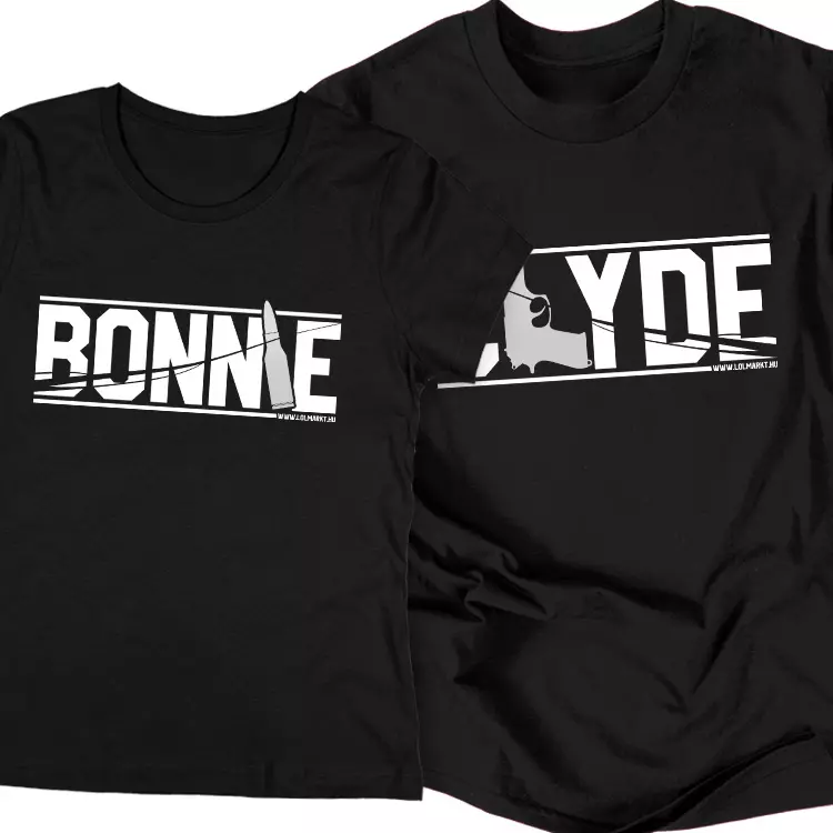 Bonnie és Clyde páros póló szett