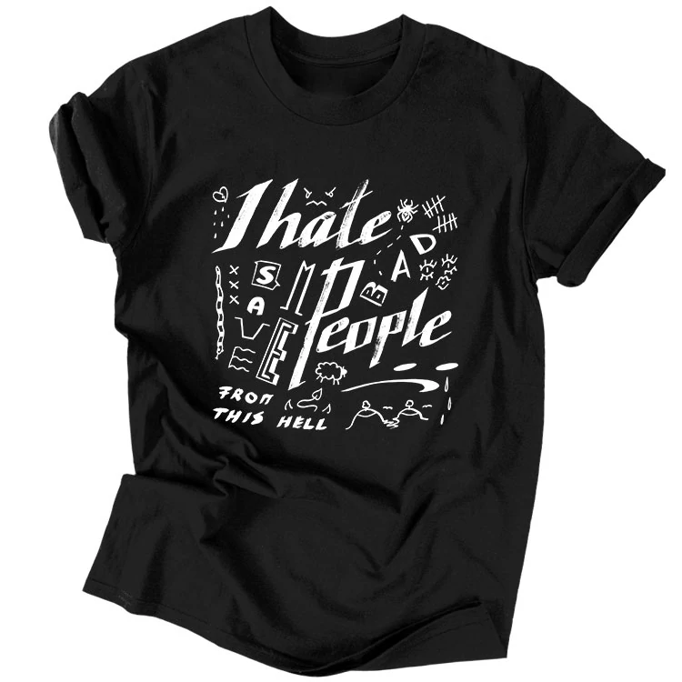 I hate people férfi póló