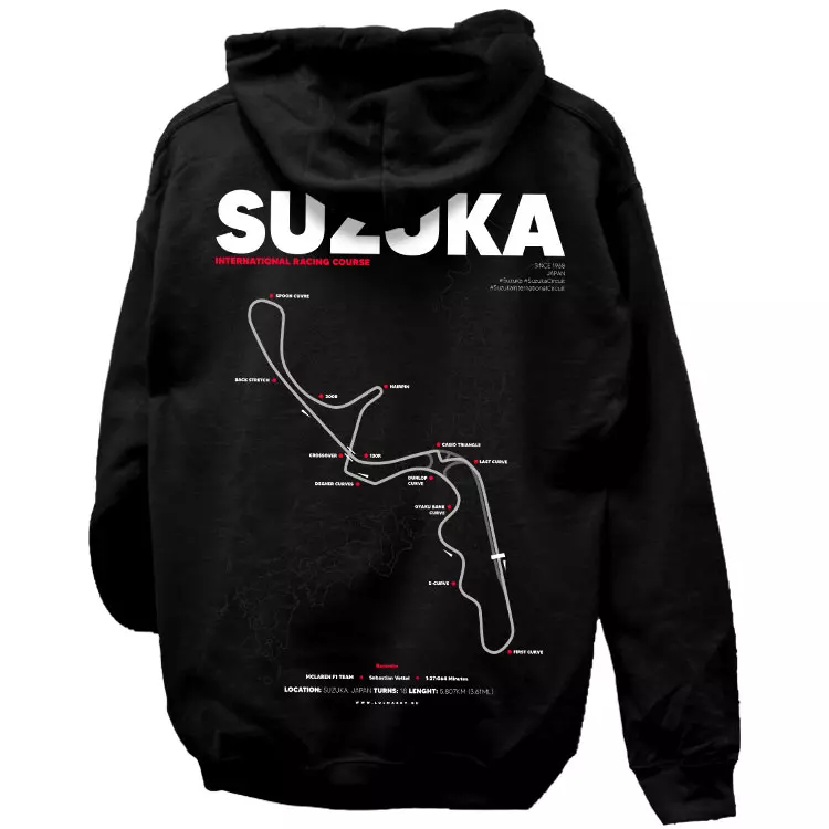 Suzuka kapucnis pulóver (hátán nyomott)