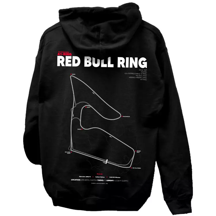 Red Bull Ring kapucnis pulóver (hátán nyomott)