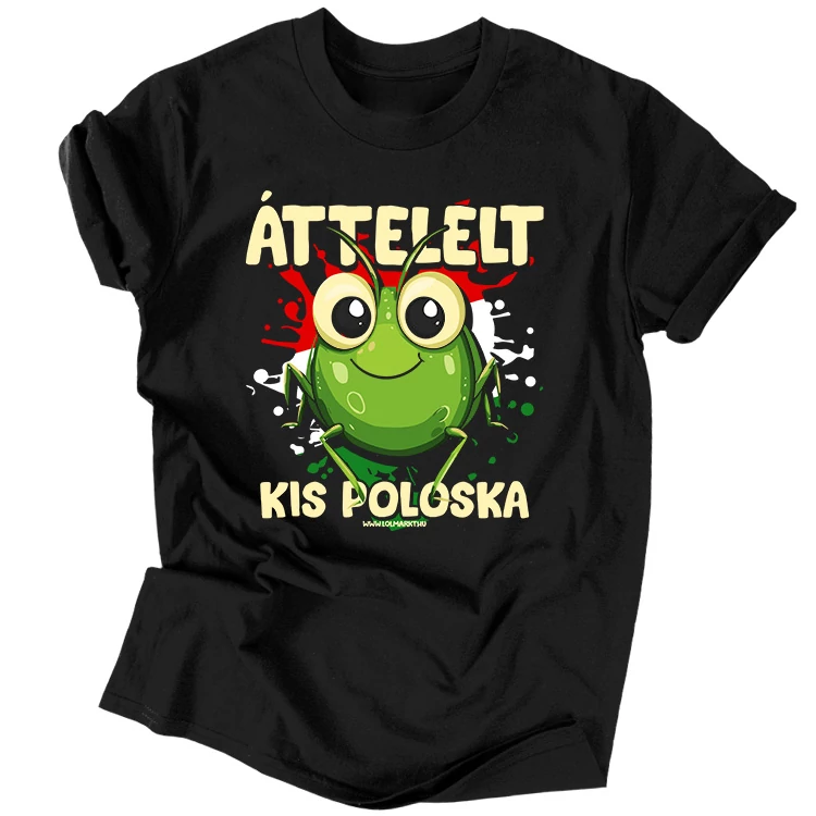 Áttelelt kis poloska férfi póló