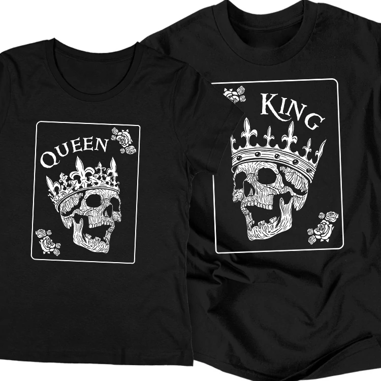 Queen & King koponyás páros póló szett