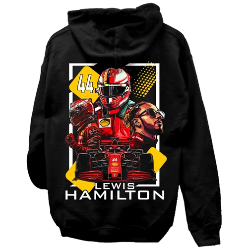 Lewis Hamilton Fan Art kapucnis pulóver (hátán nyomott)