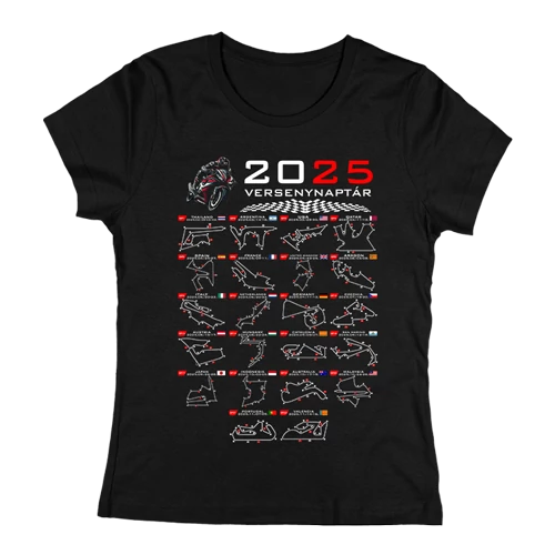 MotoGp versenynaptár 2025 Női póló