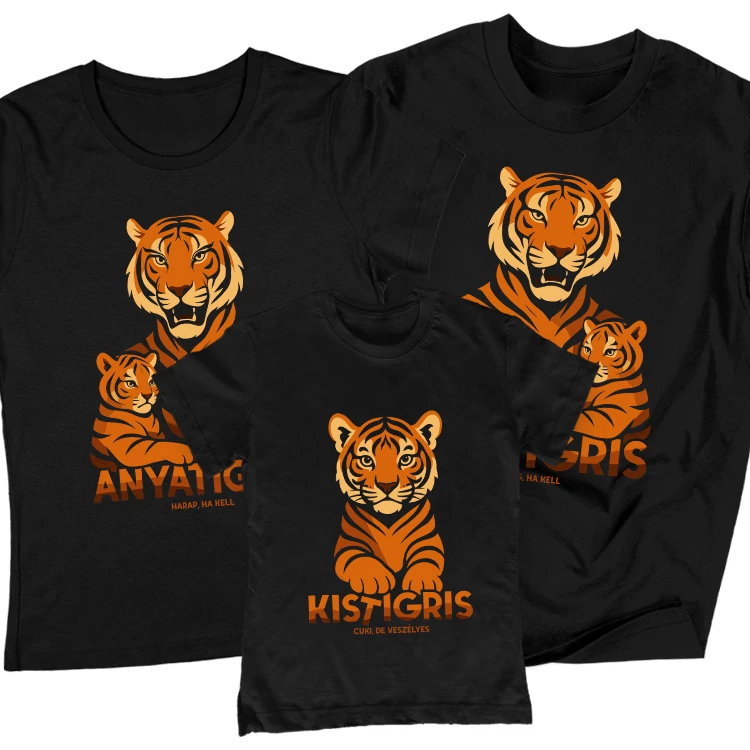 Tigris család póló szett (1 gyerek) 