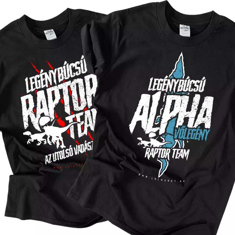 Raptor Team - legénybúcsús póló szett